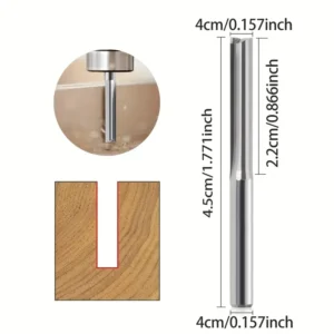 Juego de 10 Fresas de Carburo de Tungsteno – 2 Filos Rectos, Mango 4 mm